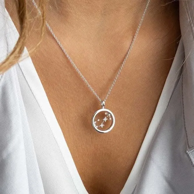 Revival Céleste Constellation Zirconia Rhodium Plated Scorpio 18" Necklace 90471SCO Kit Heath Jewelry And Accessories