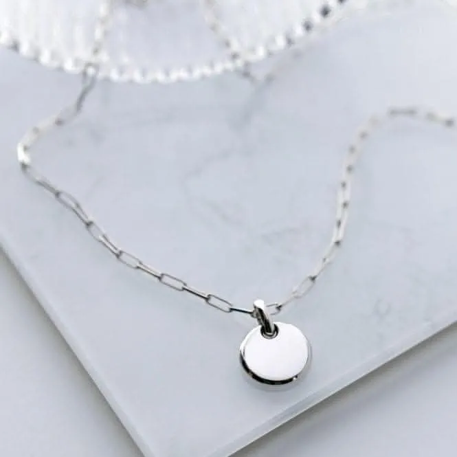 Revival Eclipse Rhodium Plated Disc Paperclip Chain 17" Necklace 90440RP Kit Heath Jewelry And Accessories