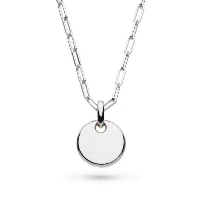 Revival Eclipse Rhodium Plated Disc Paperclip Chain 17" Necklace 90440RP Kit Heath Jewelry And Accessories