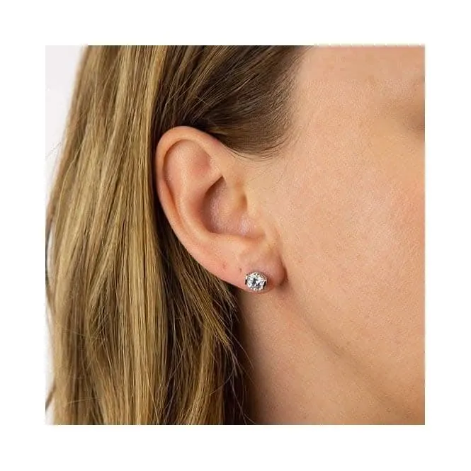 Semi Bezel Set Stud Earrings E6054 Diamonfire Jewellery