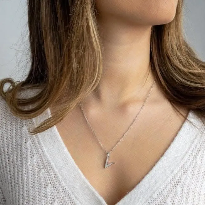 Signature Skript Capital V 18" Necklace 9198RPV Kit Heath Jewelry And Accessories