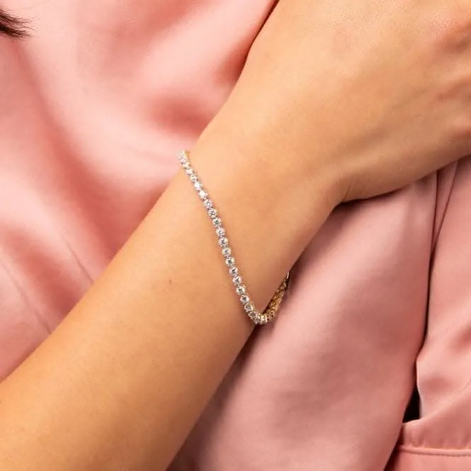 Sterling Silver Clear Cubic Zirconia Bracelet B5471 Diamonfire Jewellery