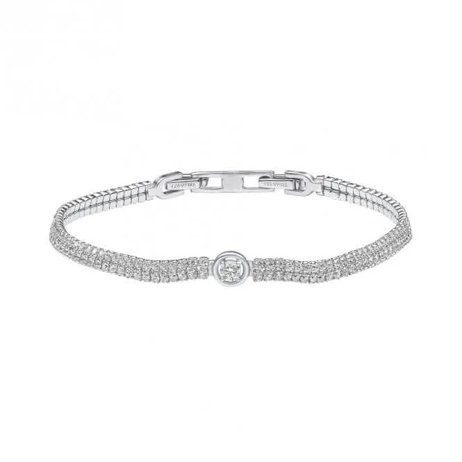 Sterling Silver Clear Cubic Zirconia Bracelet B5476 Diamonfire Jewellery
