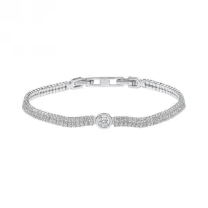 Sterling Silver Clear Cubic Zirconia Bracelet B5476 Diamonfire Jewellery