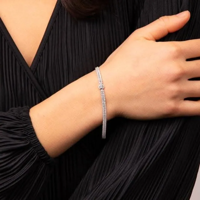 Sterling Silver Clear Cubic Zirconia Bracelet B5476 Diamonfire Jewellery