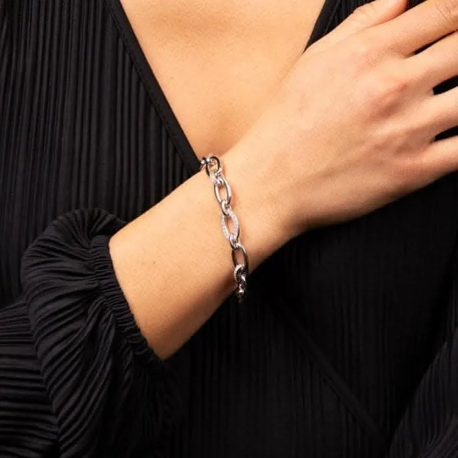 Sterling Silver Clear Cubic Zirconia Bracelet B5478 Diamonfire Jewellery