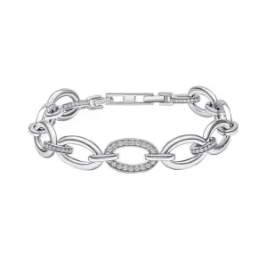 Sterling Silver Clear Cubic Zirconia Bracelet B5478 Diamonfire Jewellery