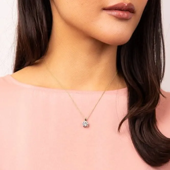 Sterling Silver Clear Cubic Zirconia Pendant P5396 Diamonfire Jewellery