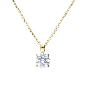 Sterling Silver Clear Cubic Zirconia Pendant P5396 Diamonfire Jewellery