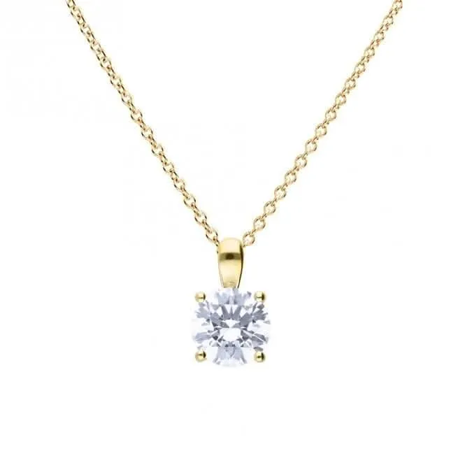 Sterling Silver Clear Cubic Zirconia Pendant P5396 Diamonfire Jewellery