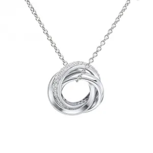 Sterling Silver Clear Cubic Zirconia Pendant P5399 Diamonfire Jewellery