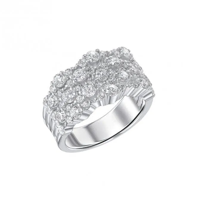 Sterling Silver Clear Cubic Zirconia Ring R3873 Diamonfire Jewellery