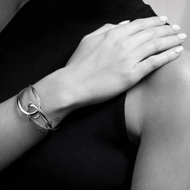 Sterling Silver Infinity Grande Cuff Bangle 71163RP Kit Heath Jewelry And Accessories
