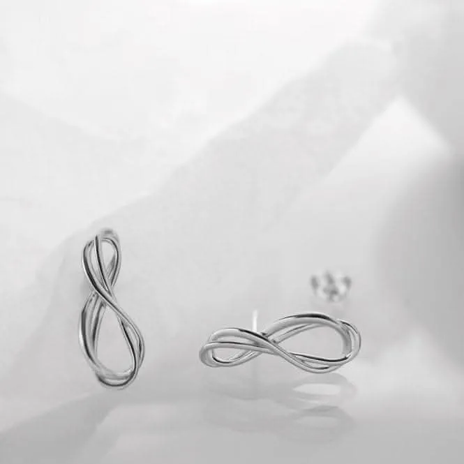 Sterling Silver Infinity Stud Earrings 41163RP Kit Heath Jewelry And Accessories