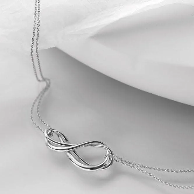 Sterling Silver Infinity Twin Chain Necklace 91162RP Kit Heath Jewelry And Accessories