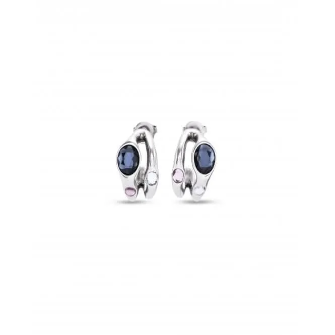 Sunshine Silver Plated Black Faceted Crystal Earrings PEN0955MCLMTL0U Unode50 Jewelry And Accessories