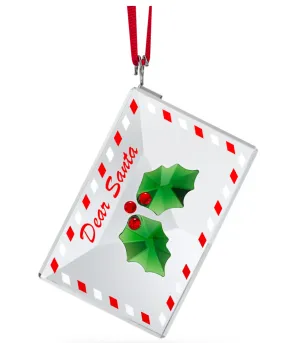 Swarovski Crystal Jewellery Holiday Cheers Letter To Santa Ornament