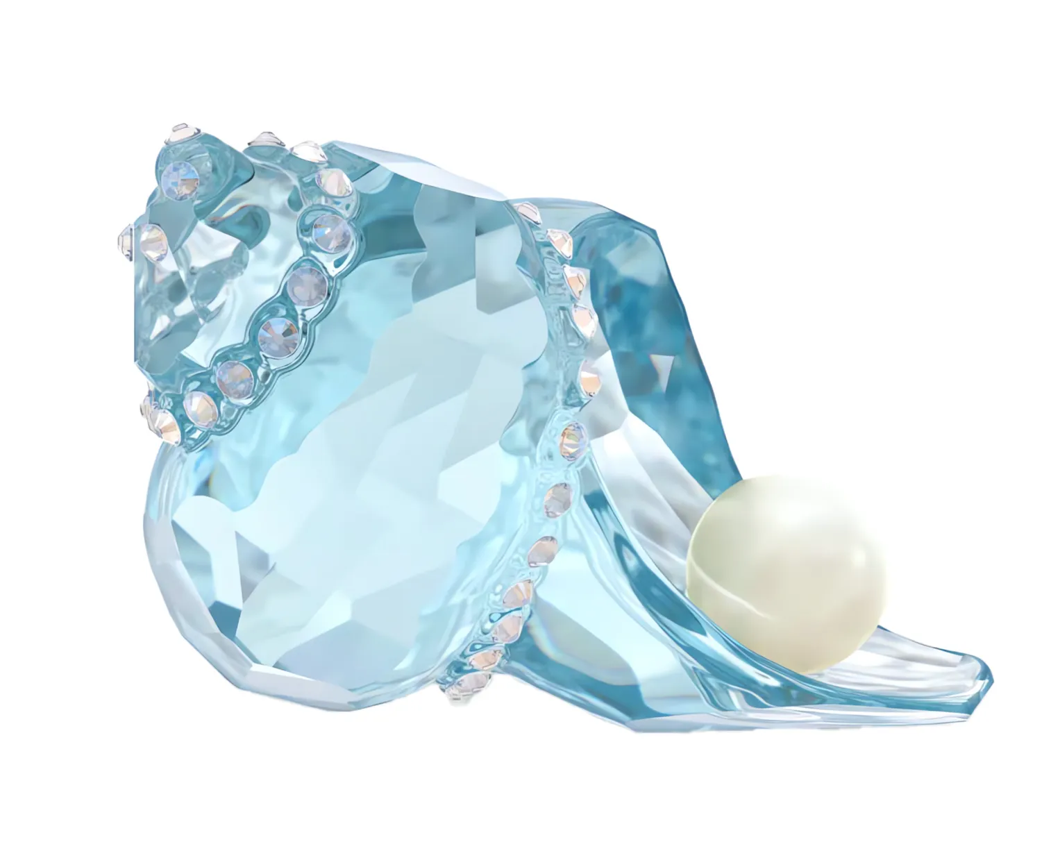 Swarovski Crystal Jewellery Idyllia SCS Conch Shell and Pearl