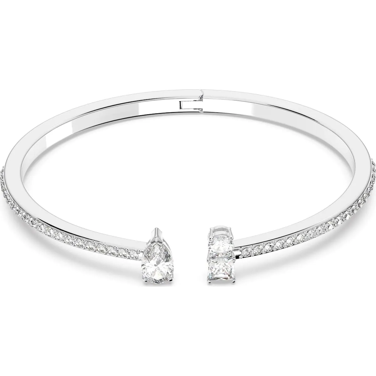 Swarovski Jewellery Swarovski Attract Rhodium Plated White Crystal Cuff