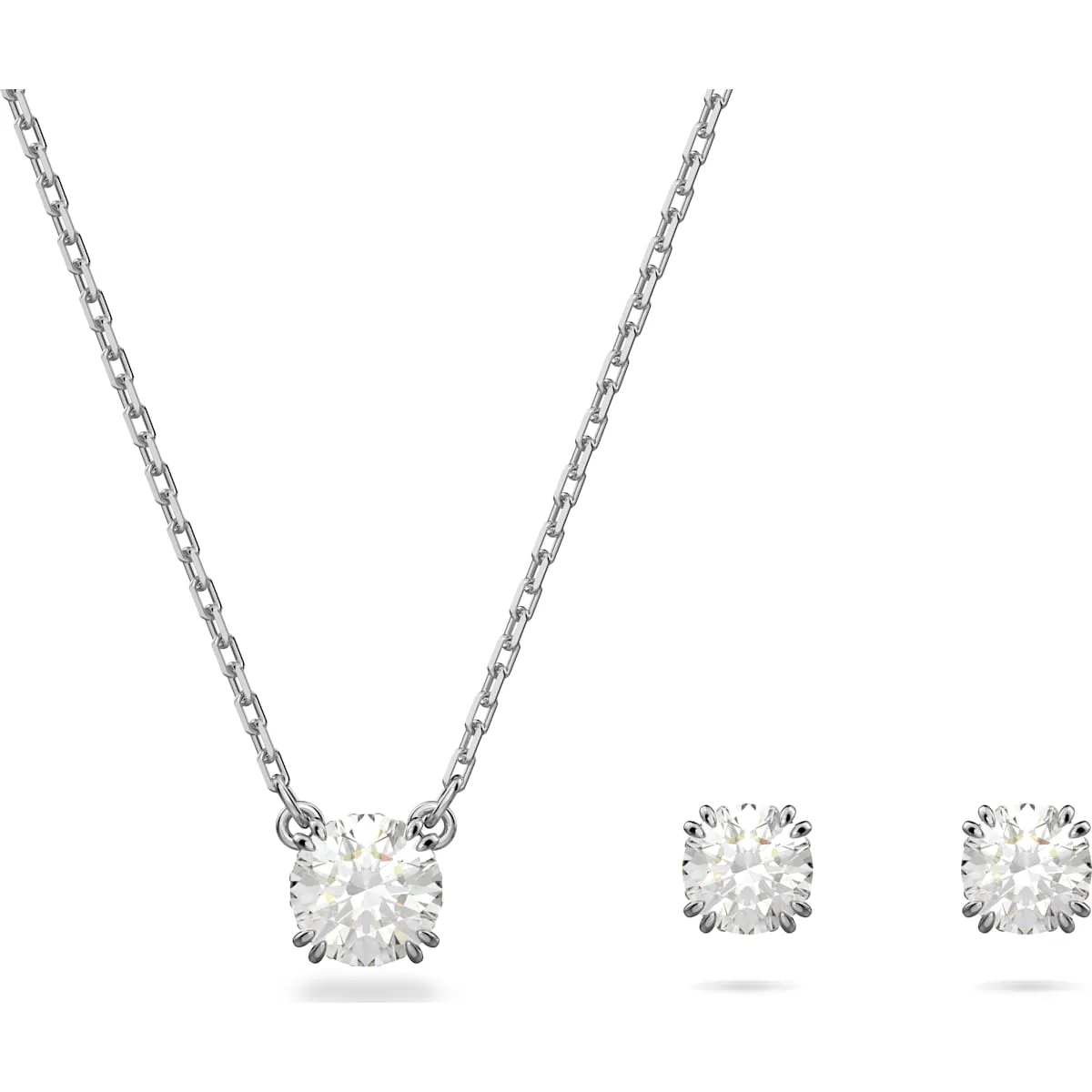 Swarovski Jewellery Swarovski Constella Rhodium Plated White Crystal Necklace Earring Set