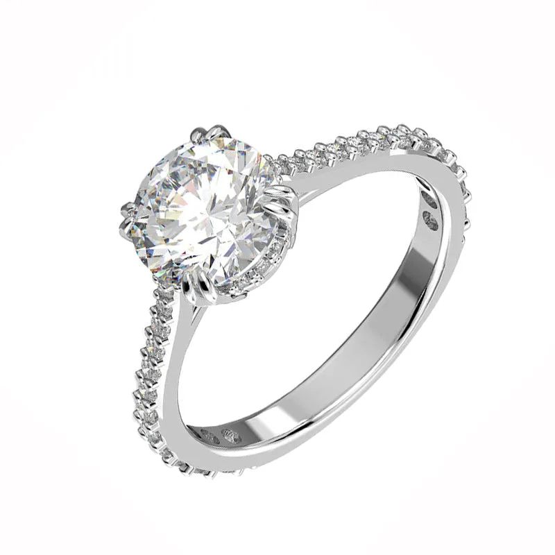 Swarovski Jewellery Swarovski Constella Rhodium Plated White Crystal Pave Ring Size 58