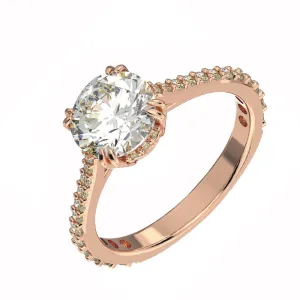 Swarovski Jewellery Swarovski Constella Rose Gold Tone Plated White Crystal Pave Cocktail Ring Size 58
