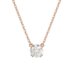 Swarovski Jewellery Swarovski Constella Rose Gold Tone Plated White Crystal Solitaire Pendant