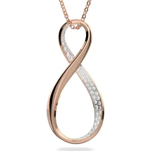 Swarovski Jewellery Swarovski Exist Rose Gold Tone Plated White Crystal Infinity Pendant