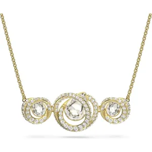 Swarovski Jewellery Swarovski Generation Yellow Gold Tone Plated White Crystal Tri Spiral Pendant