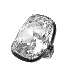 Swarovski Jewellery Swarovski Harmonia Oversized White Crystal Ring Size 52