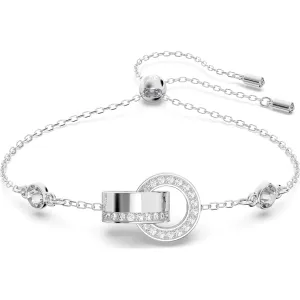 Swarovski Jewellery Swarovski Hollow Rhodium Plated White Crystal Intertwined Bracelet