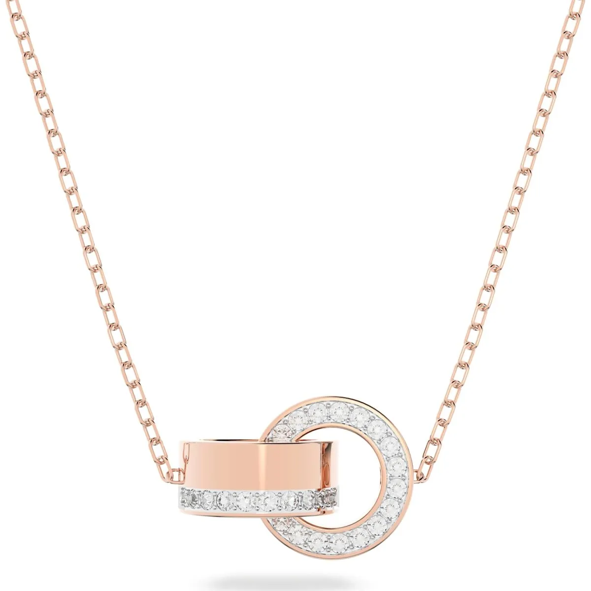 Swarovski Jewellery Swarovski Hollow Rose Gold Tone Plated Small White Crystal Intertwined Pendant