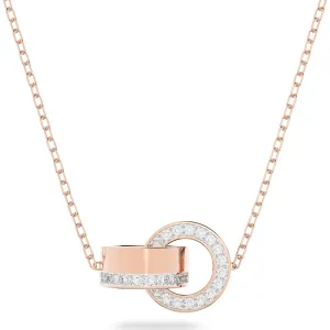 Swarovski Jewellery Swarovski Hollow Rose Gold Tone Plated Small White Crystal Intertwined Pendant