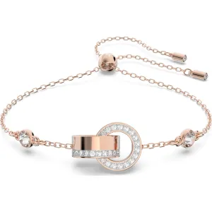 Swarovski Jewellery Swarovski Hollow Rose Gold Tone Plated White Crystal Intertwined Bracelet