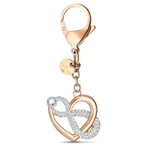 Swarovski Jewellery Swarovski Infinite Crystal Heart Rose Gold Plated Charm