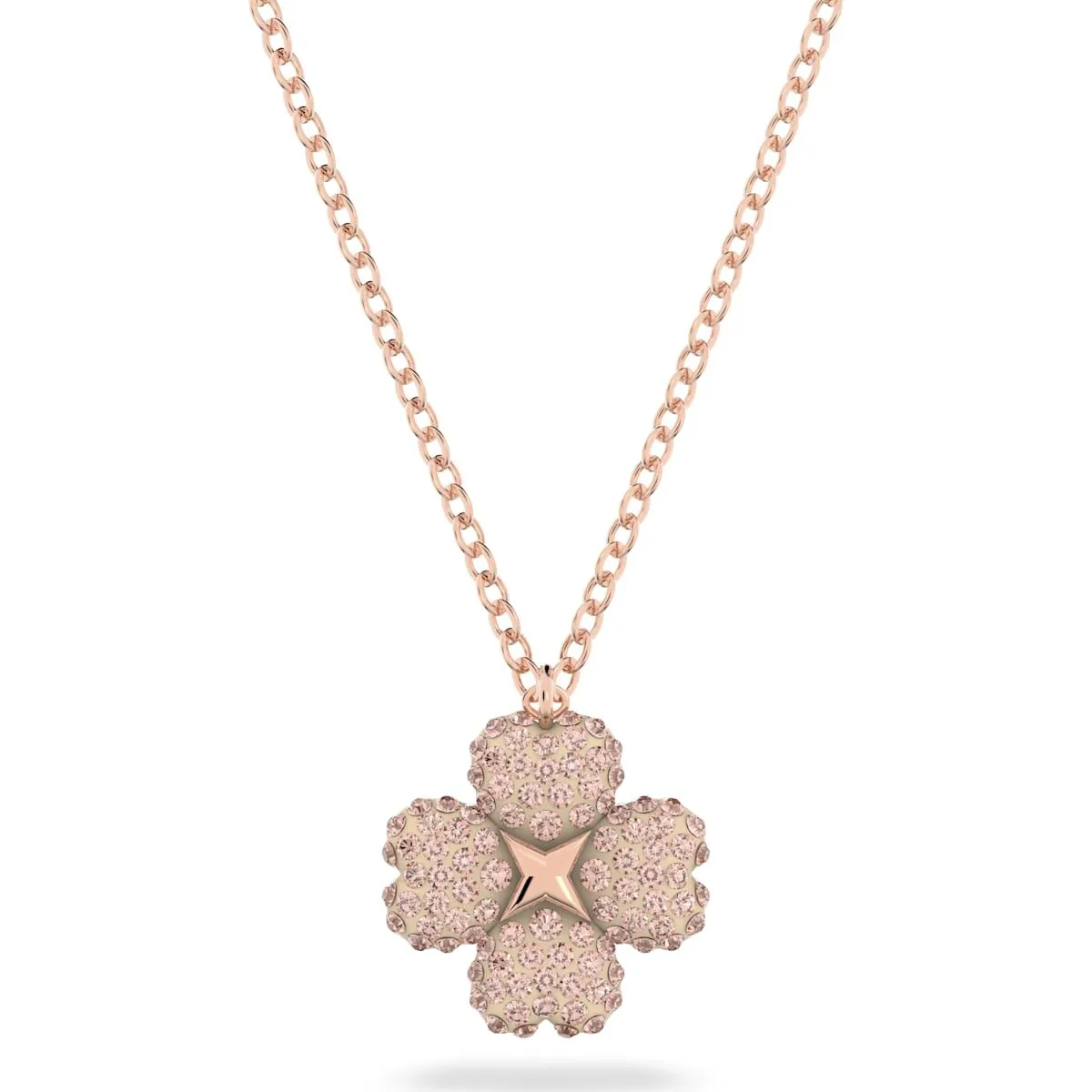 Swarovski Jewellery Swarovski Latisha Rose Gold Tone Plated Pink Crystal Flower Pendant D