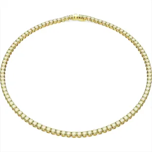 Swarovski Jewellery Swarovski Matrix Yellow Gold Tone Plated Round Yellow Crystal Tennis Necklace