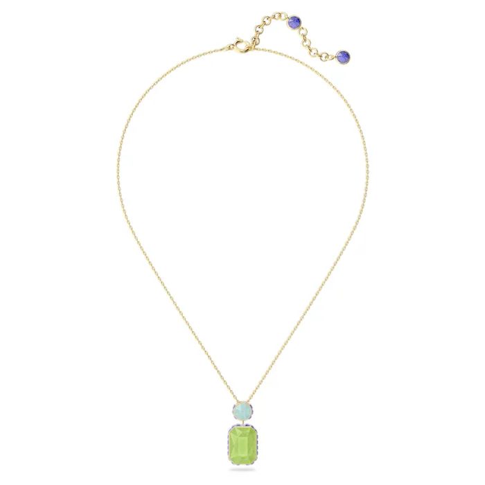 Swarovski Jewellery Swarovski Orbita Gold Tone Plated Multicolour Octagon Cut Crystal Drop Necklace