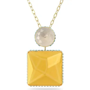 Swarovski Jewellery Swarovski Orbita Gold Tone Plated Multicoloured Crystal Square Cut Necklace