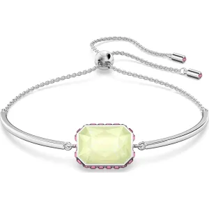 Swarovski Jewellery Swarovski Orbita Rhodium Plated Multicoloured Crystal Octagon Cut Adjustable Bracelet