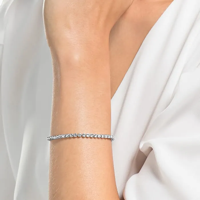 Swarovski Jewellery Swarovski Rhodium White Crystal Emily Tennis Bracelet