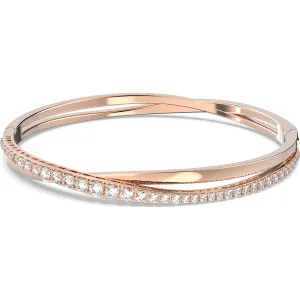 Swarovski Jewellery Swarovski Rose Gold Tone Plated White Crystal Twist Bracelet