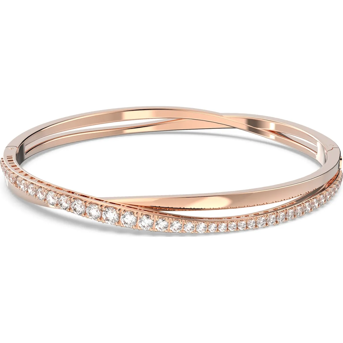 Swarovski Jewellery Swarovski Rose Gold Tone Plated White Crystal Twist Bracelet