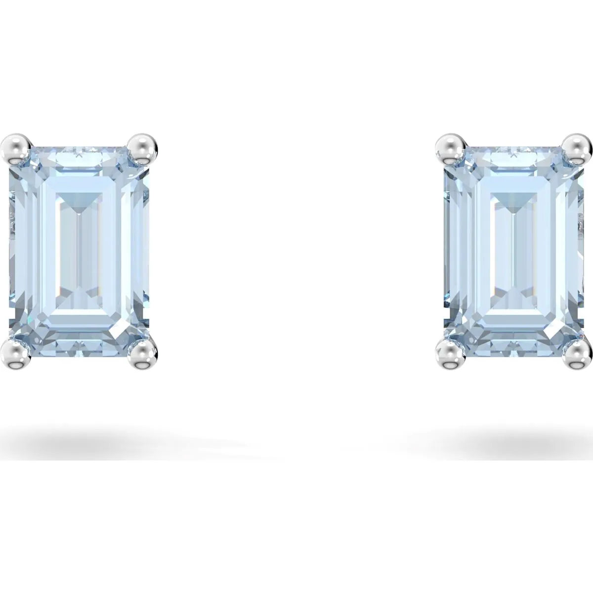 Swarovski Jewellery Swarovski Stilla Rhodium Plated Blue Crystal Stud Earrings