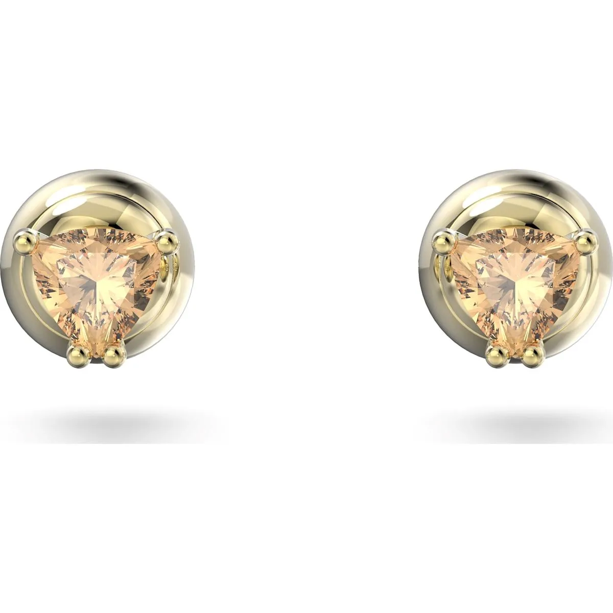 Swarovski Jewellery Swarovski Stilla Yellow Gold Tone Plated Orange Crystal Stud Earrings