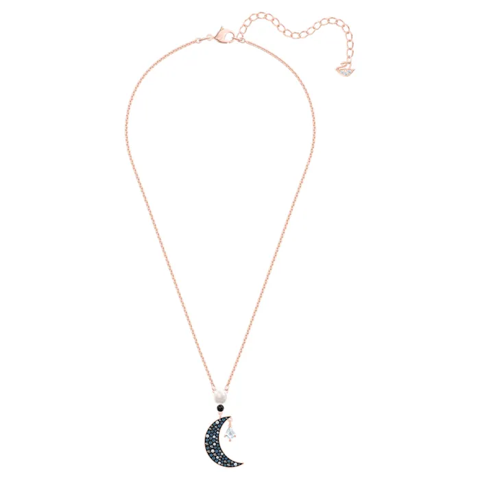 Swarovski Jewellery Swarovski Symbolic Rose Gold Tone Plated Multicolour Crystal Moon And Star Necklace