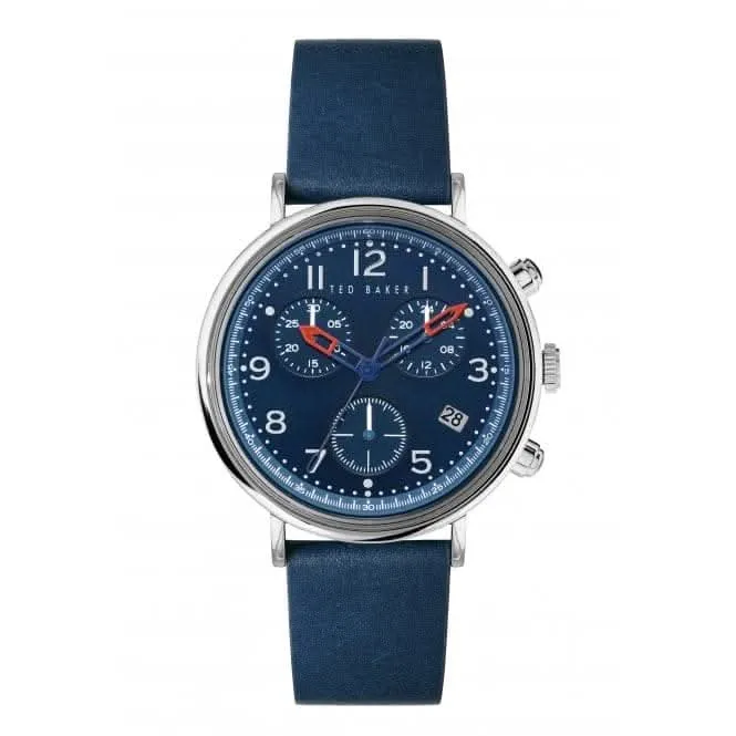 Ted Baker Gents Mimosaa Chrono Blue Leather Watch BKPMMF127