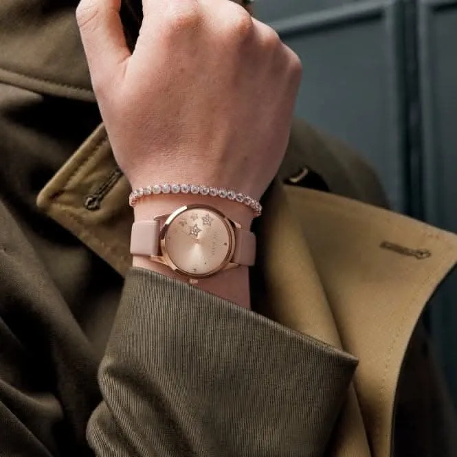 Ted Baker Ladies Fitzrovia Stars Stainless Steel Pink Watch BKGFW2218