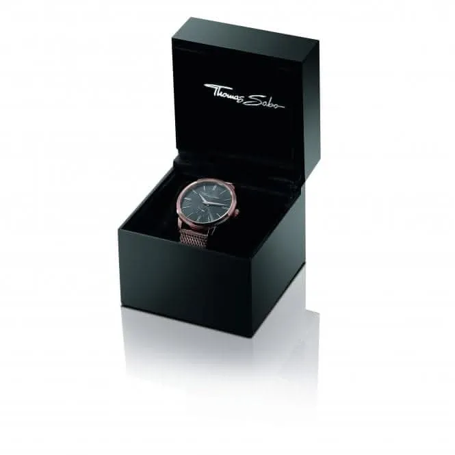 Thomas Sabo Rebel At Heart Stainless Steel Gold Mens Watch WA0286-282-201