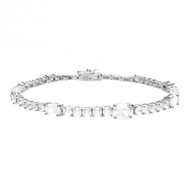Zirconia Round & Oval Stones Bracelet B5329 Diamonfire Jewellery